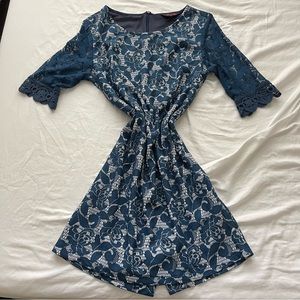 Blue lace dress